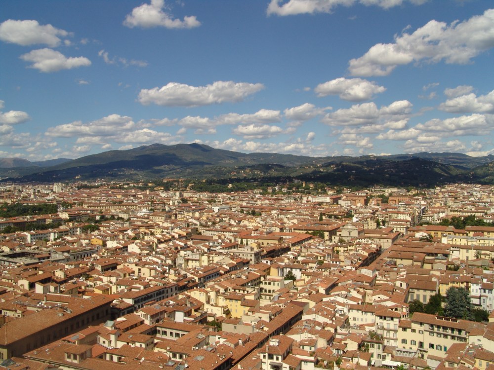 Florence, Italy from atop the Duomo.